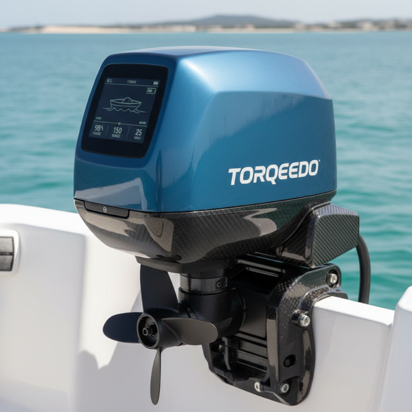 Torqeedo Elektro-Außenborder am Boot